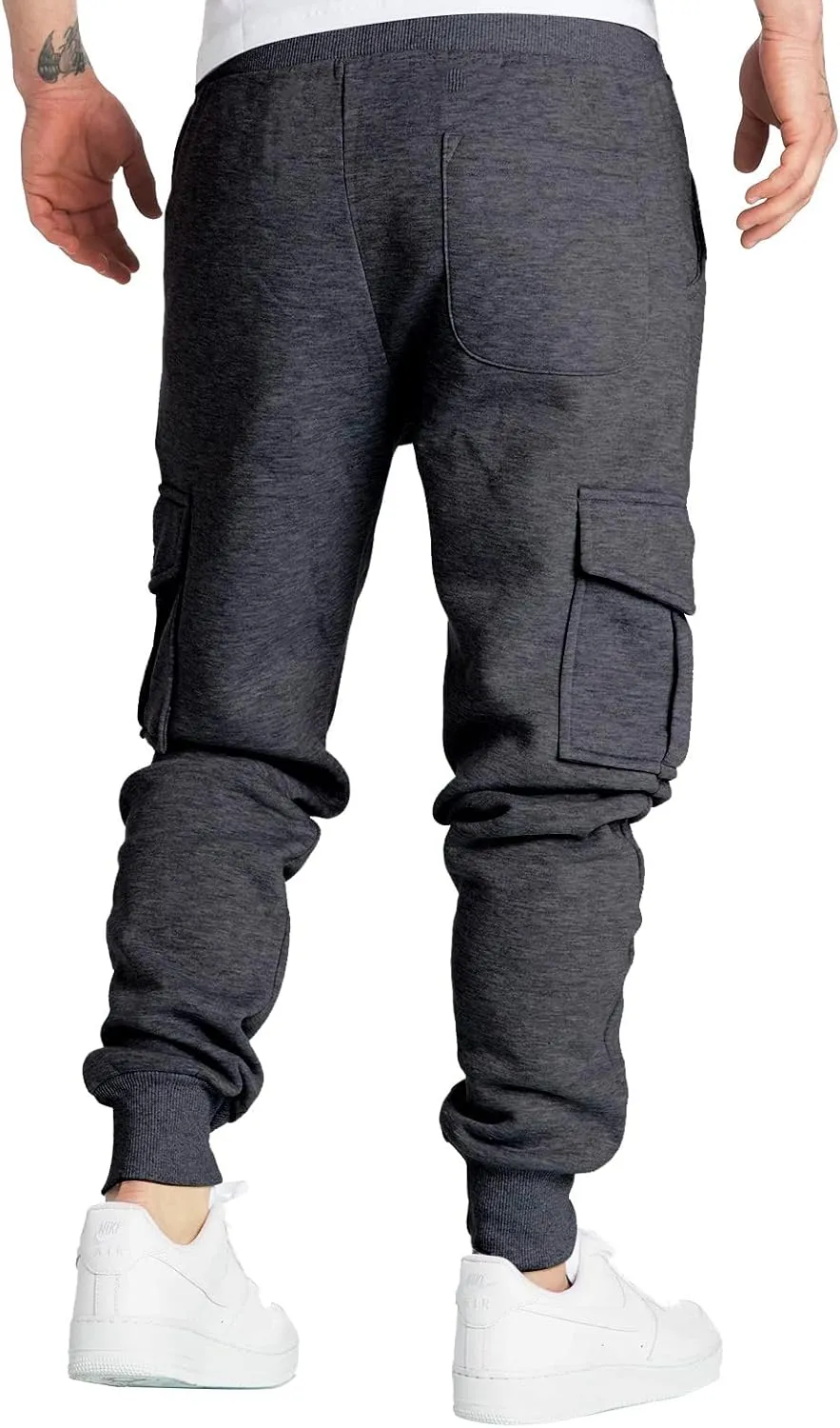 2023 Jogger Pants for Men, Men's Cargo Sweatpants Casual Joggers Athletic Plus Size Loose Stretch Baggy Trousers with Pocket