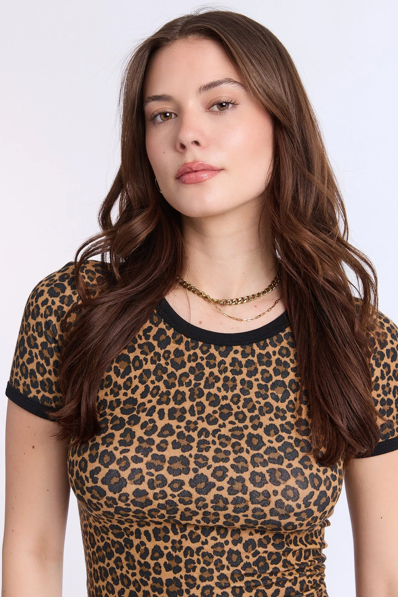 AERO Ribbed Knit Graphic Ringer Baby Tee