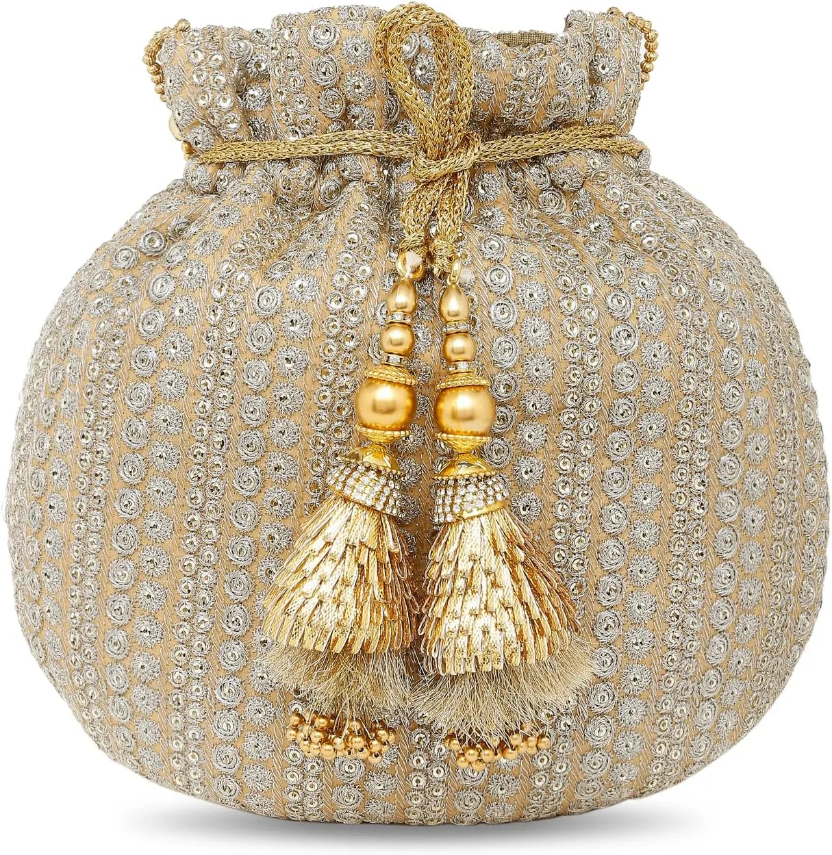 Aheli Embroidered Potli Bag Gift for Women Handmade Ethnic Purse Evening Handbags Stylish Bridal Fashion Clutch Bag