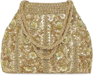 Aheli Potli Bag Gift for Women Handmade Evening Wristlet Handbag Stylish Bridal Purse Fashion Bag
