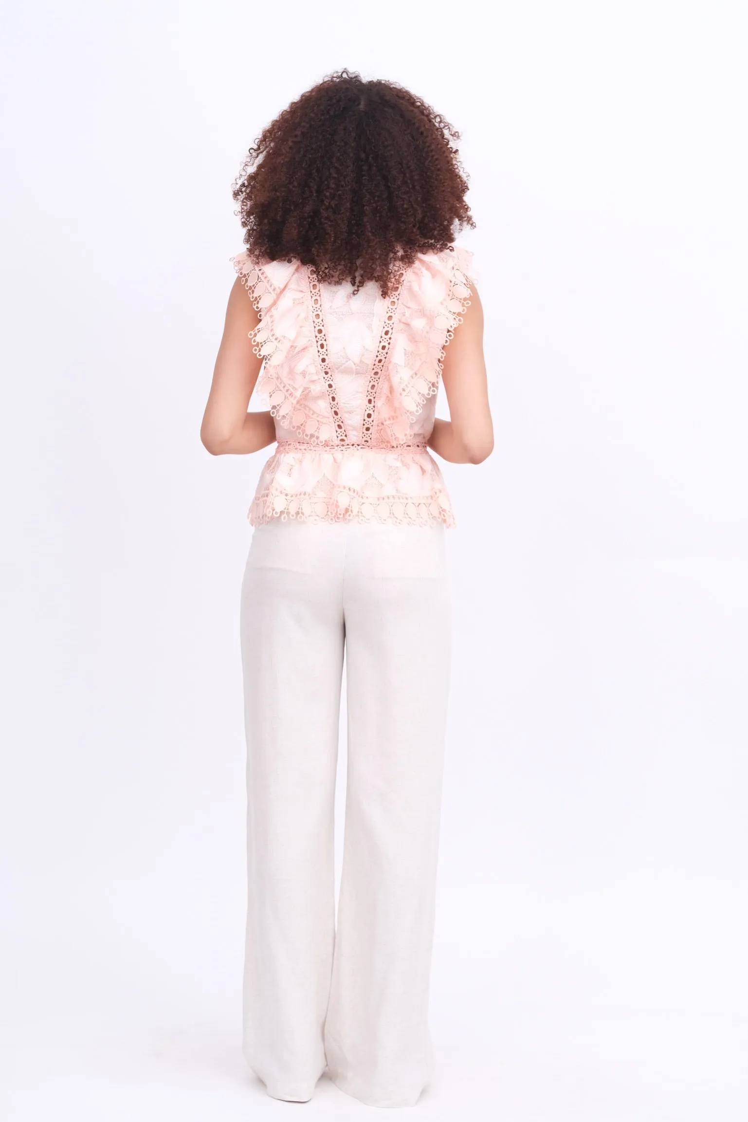Blush Lace & Eyelet Top