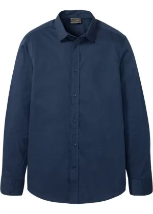 Bpc Selection Slim Fit Stretch Shirt, Blue