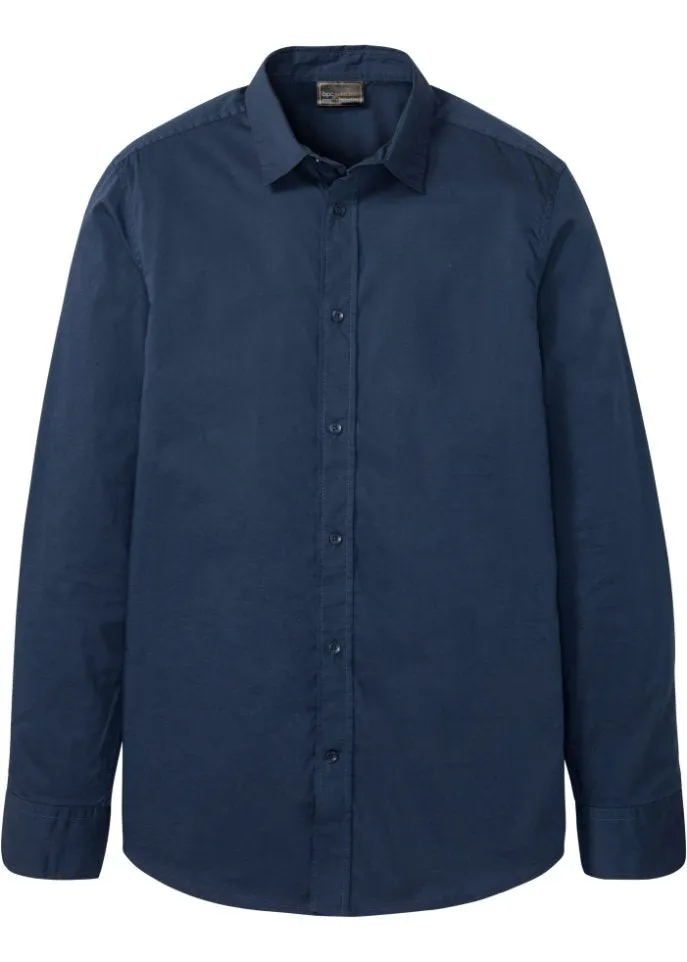 Bpc Selection Slim Fit Stretch Shirt, Blue