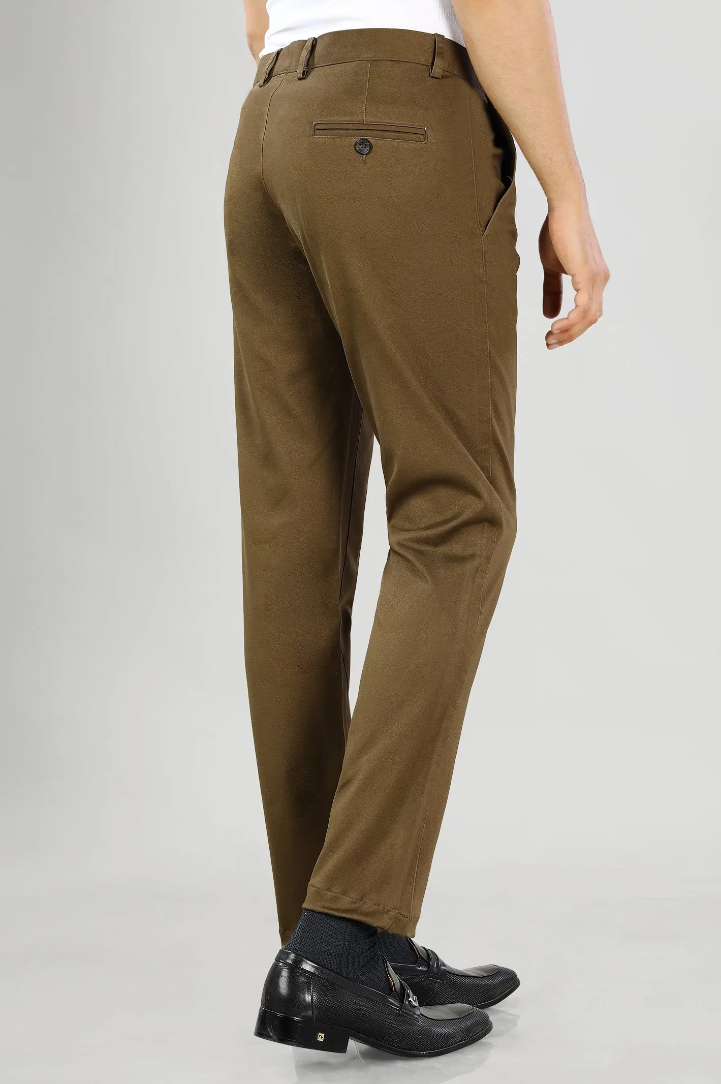 Brown Smart Fit Cotton Chino