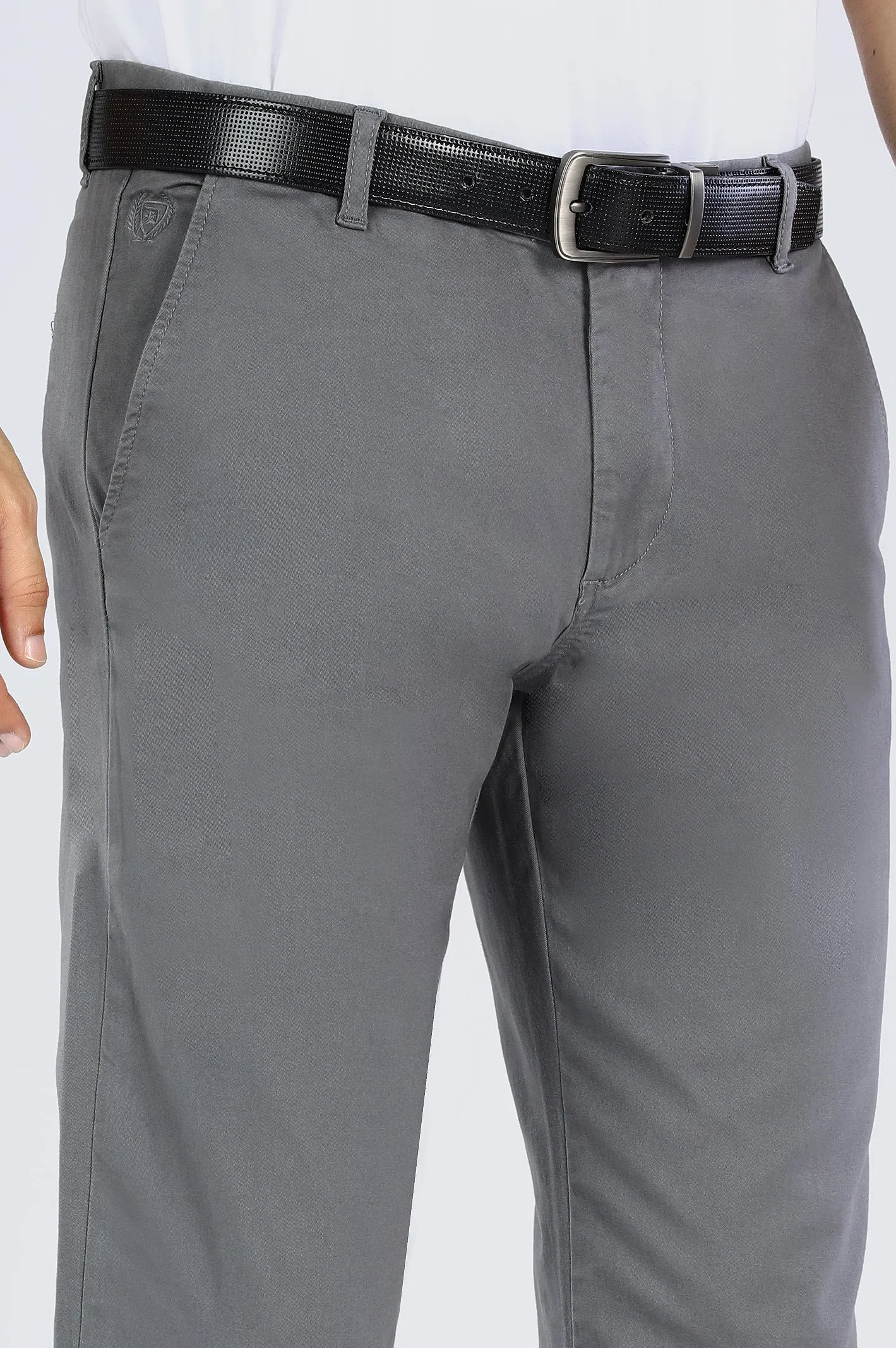 Charcoal Smart Fit Cotton Chino