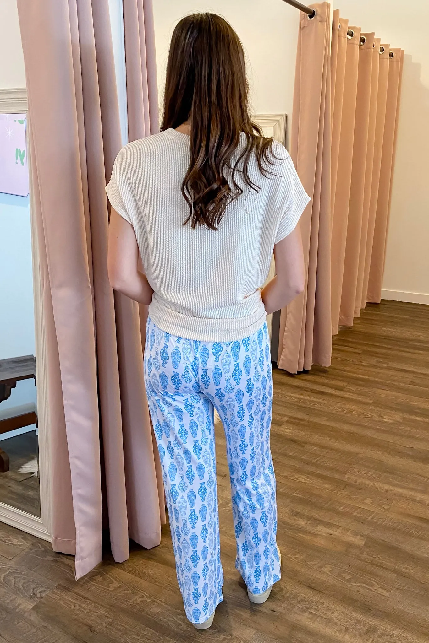 Claire Blue Print Sleep Pants