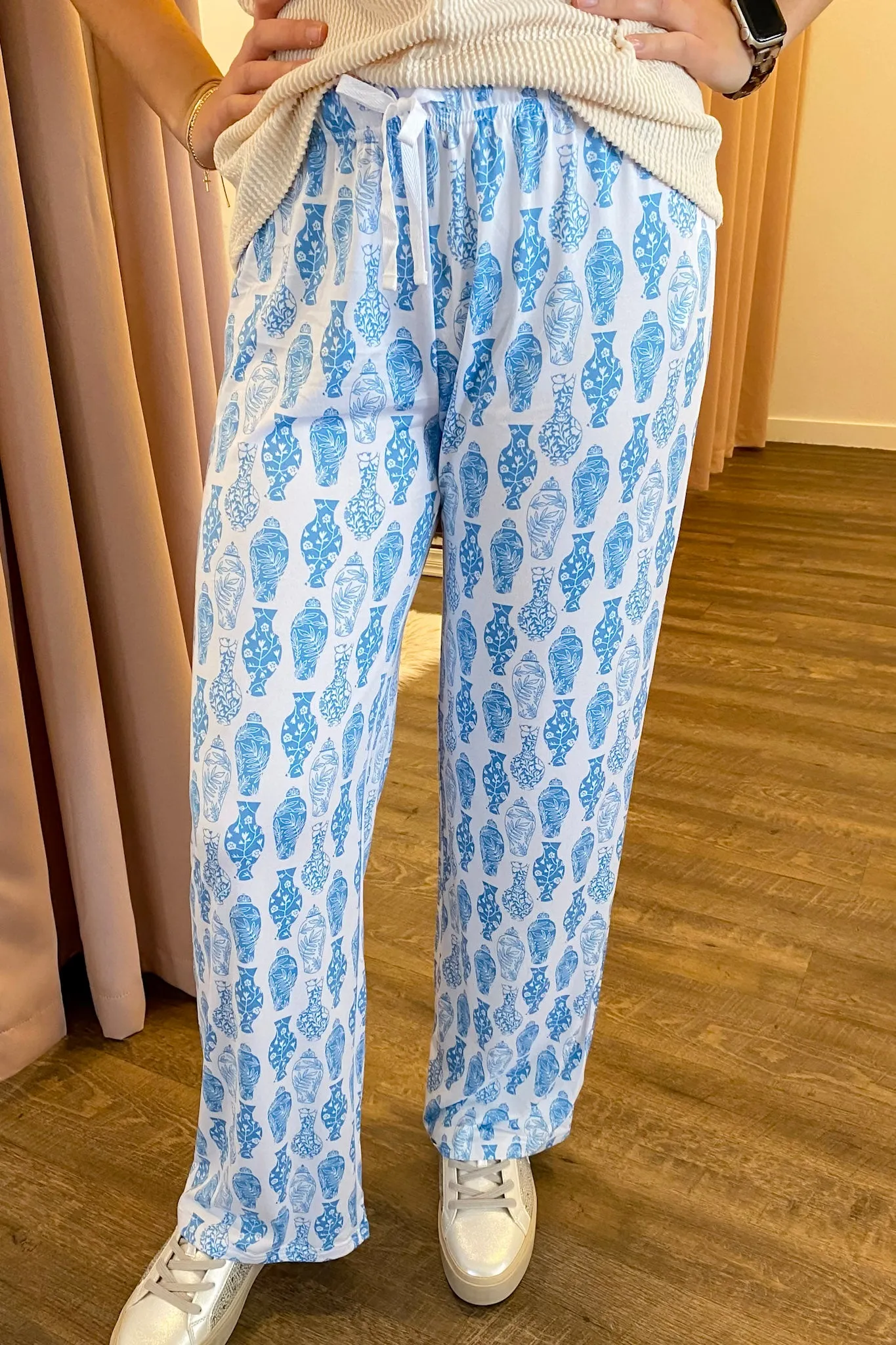 Claire Blue Print Sleep Pants