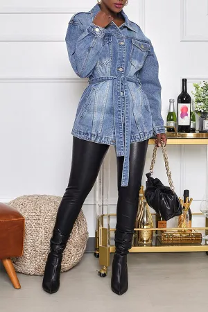 Classic Shirt Collar Genim Jackets