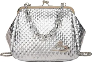Clutch Purses for Women Elegant Women's Evening Bag with Metal Chain Stylish Messenger Purse for Parties and Weddings