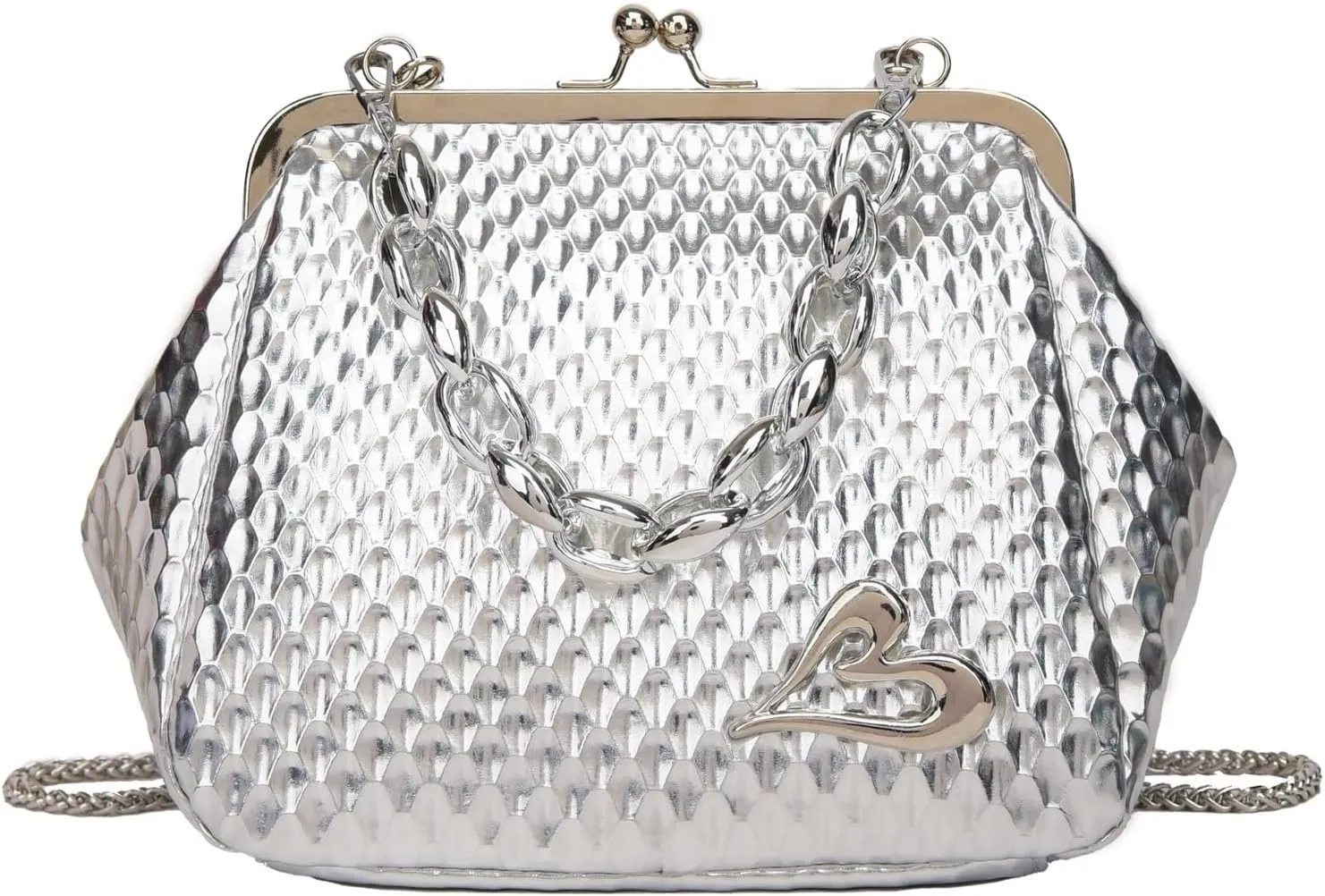 Clutch Purses for Women Elegant Women's Evening Bag with Metal Chain Stylish Messenger Purse for Parties and Weddings