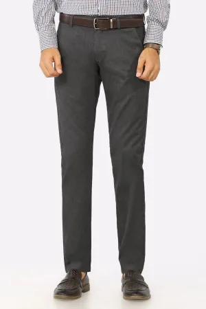 Coffee Grey Smart Fit Cotton Chino