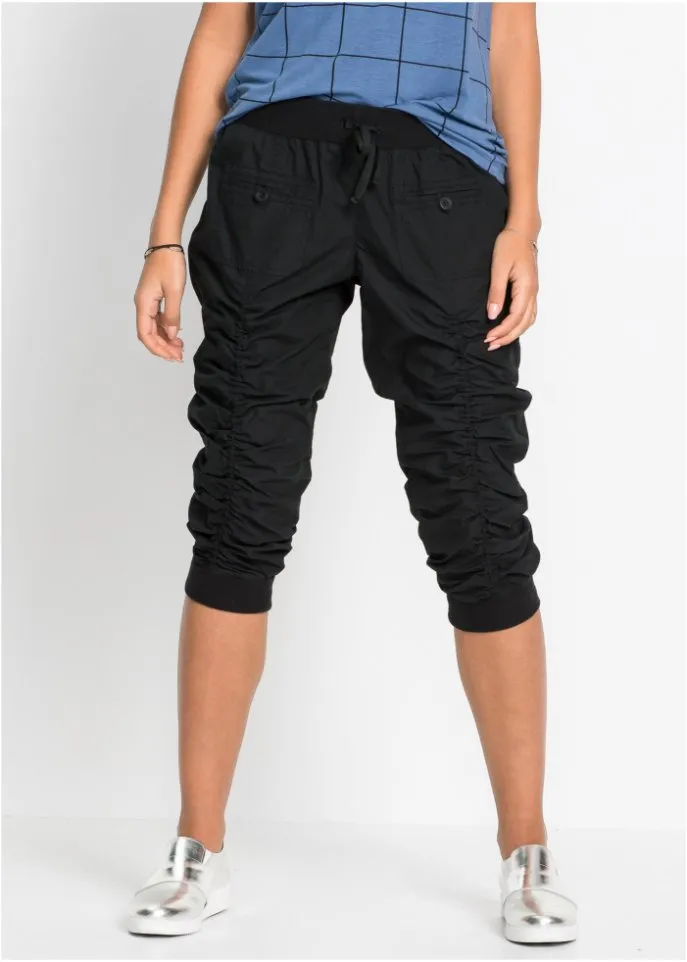 Comfortable capris Rainbow, black
