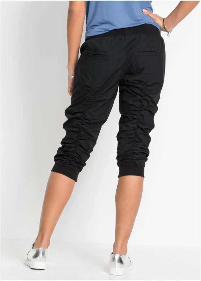 Comfortable capris Rainbow, black