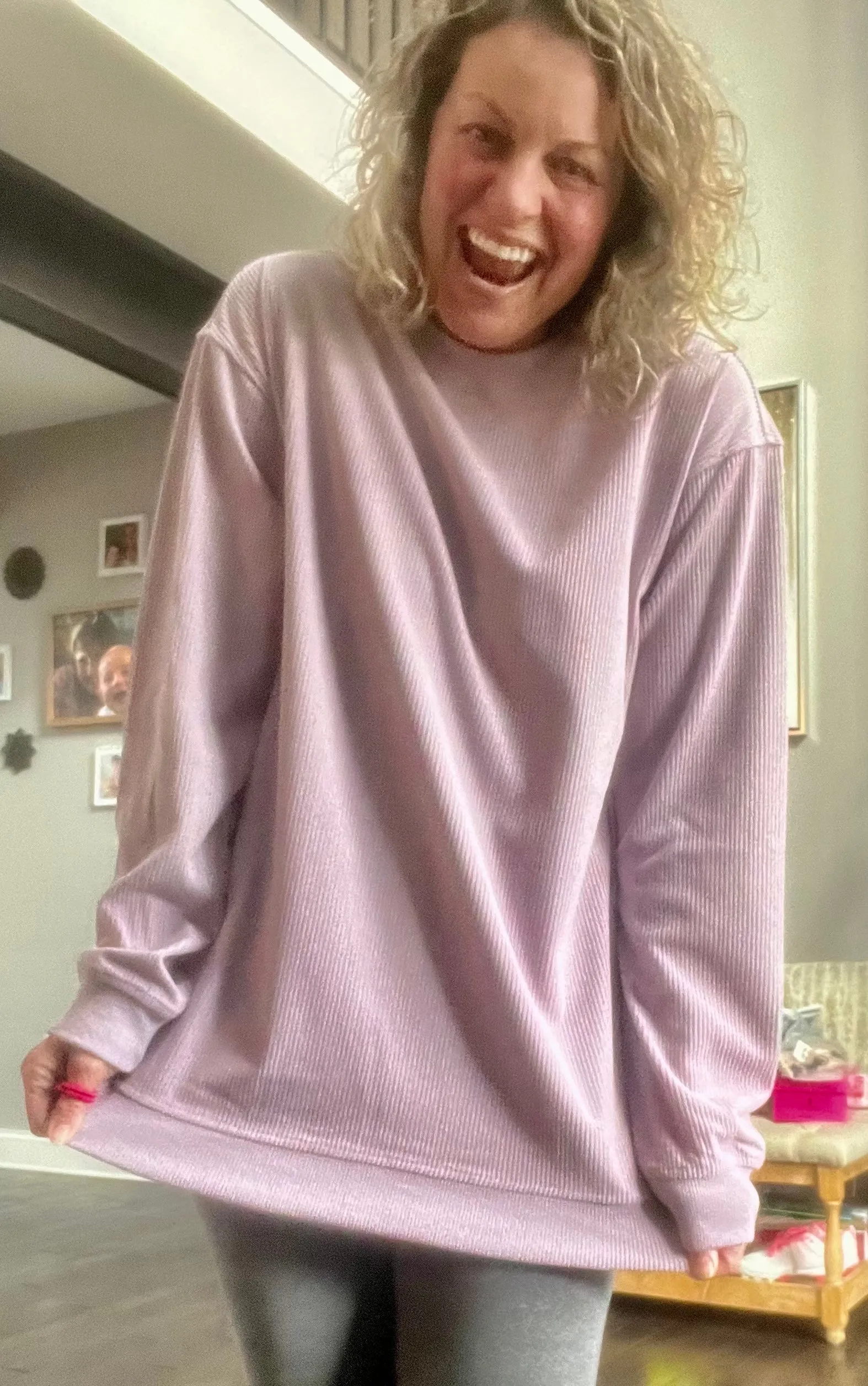 Corded crewneck