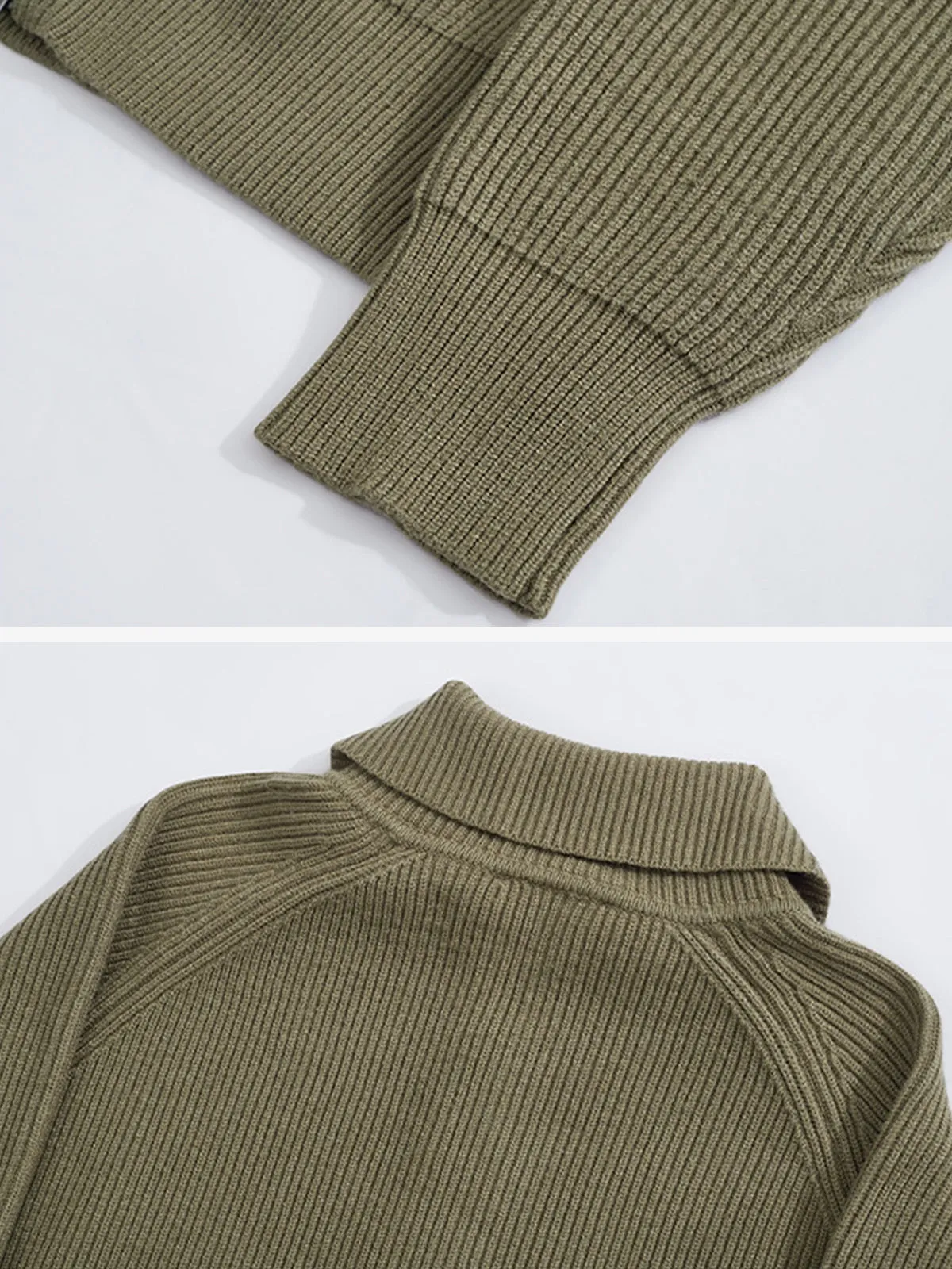 Cozy Ribbed Knit Zip-Up Hooded Sweater