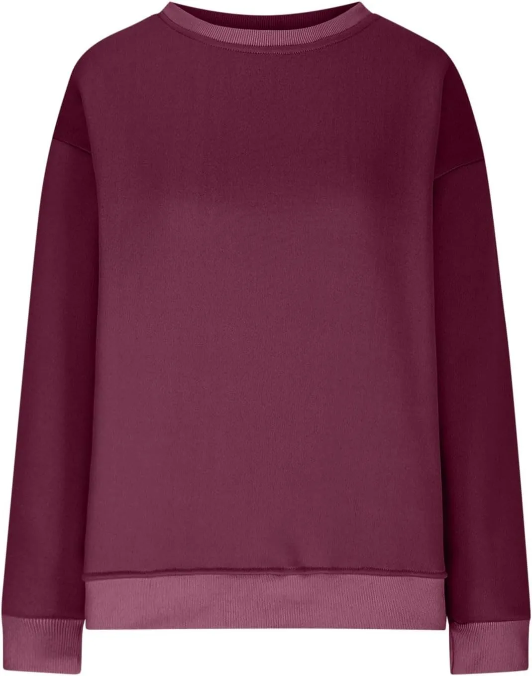 Crewneck Sweatshirts Womens Fall Fashion 2024 Long Sleeve Tops Pullover Casual Cute Loose Winter Clothes with Pocket