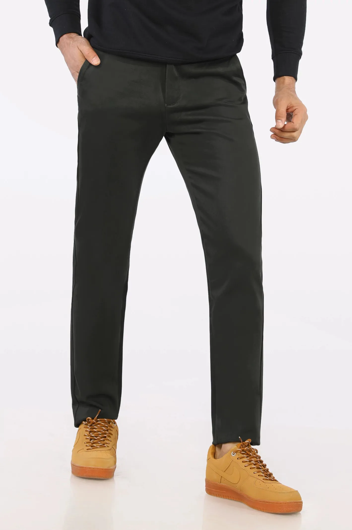 Dark Green Smart Fit Cotton Chino
