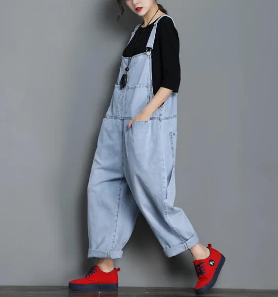 Denim Casual Spring Denim Overall Women Jumpsuits QY6