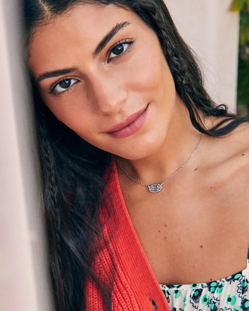 Elisa Silver Pendant Necklace in Platinum Drusy by Kendra Scott
