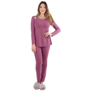 ENCHANTED ROMANCE EMBROIDERED PAJAMA SET CPJ05245