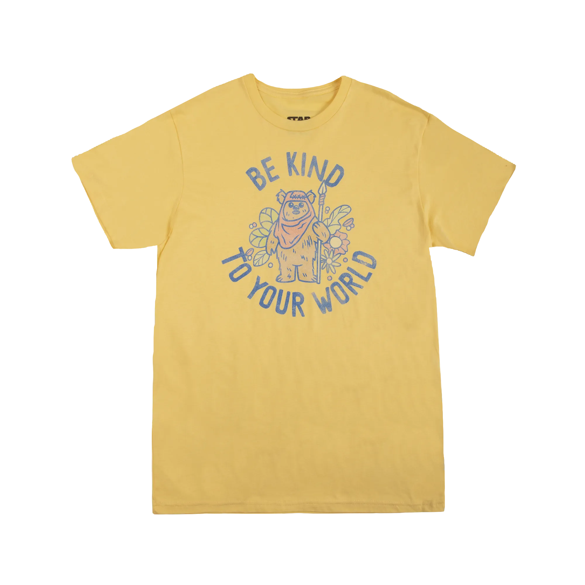 Ewoks Be Kind To Your World Yellow Tee