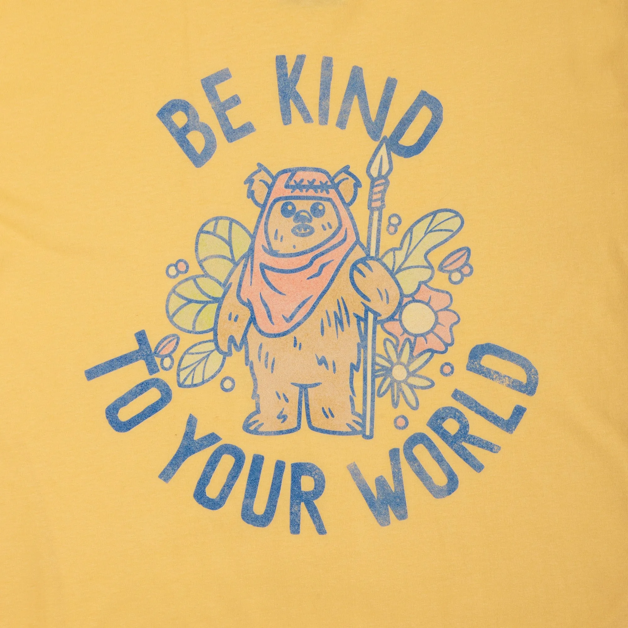 Ewoks Be Kind To Your World Yellow Tee
