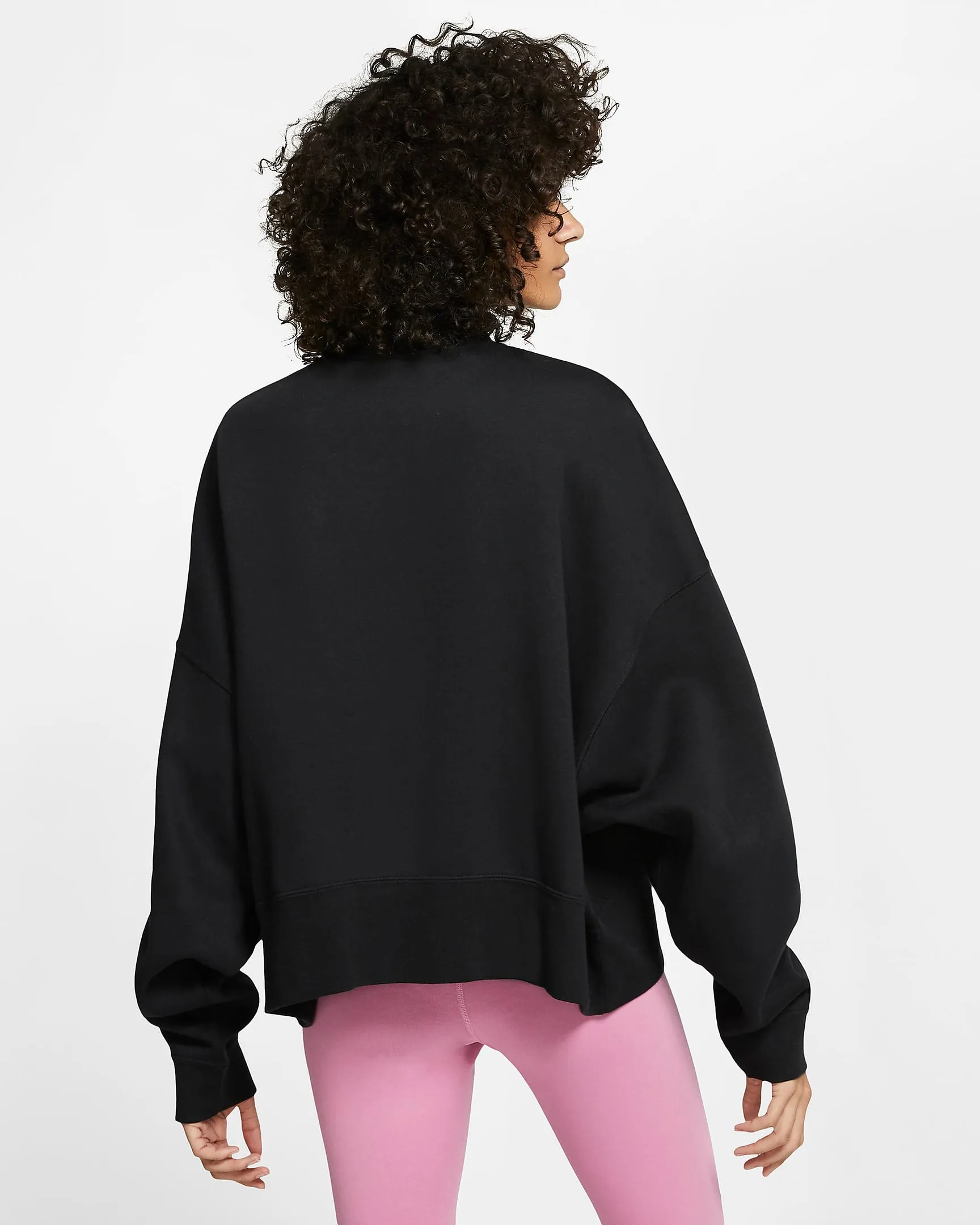 Fleece Crewneck (Black   White)