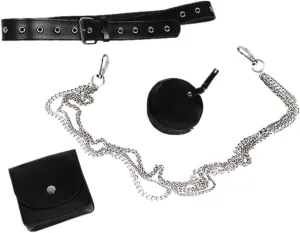 FRCOLOR Hip-hop Style Chain Waist Bag Fashion Fanny Pack for Women Stylish Belt Bag Small Fanny Pack Adjustable Strap Buckle Design