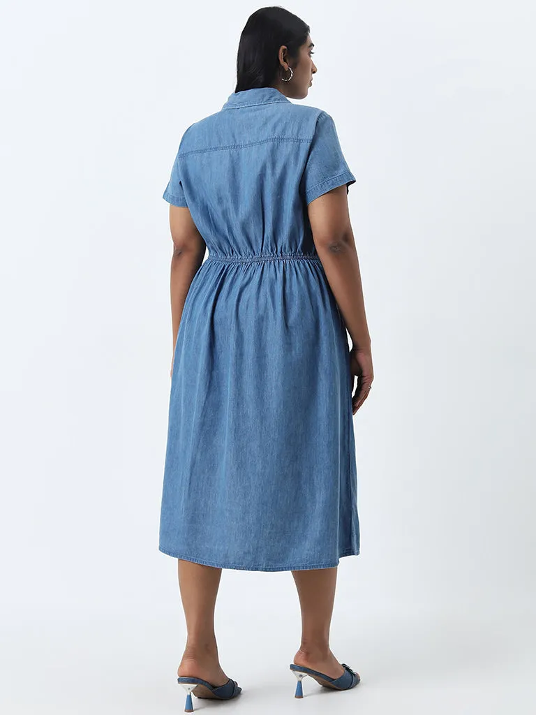 Gia Blue Denim Shirt Dress