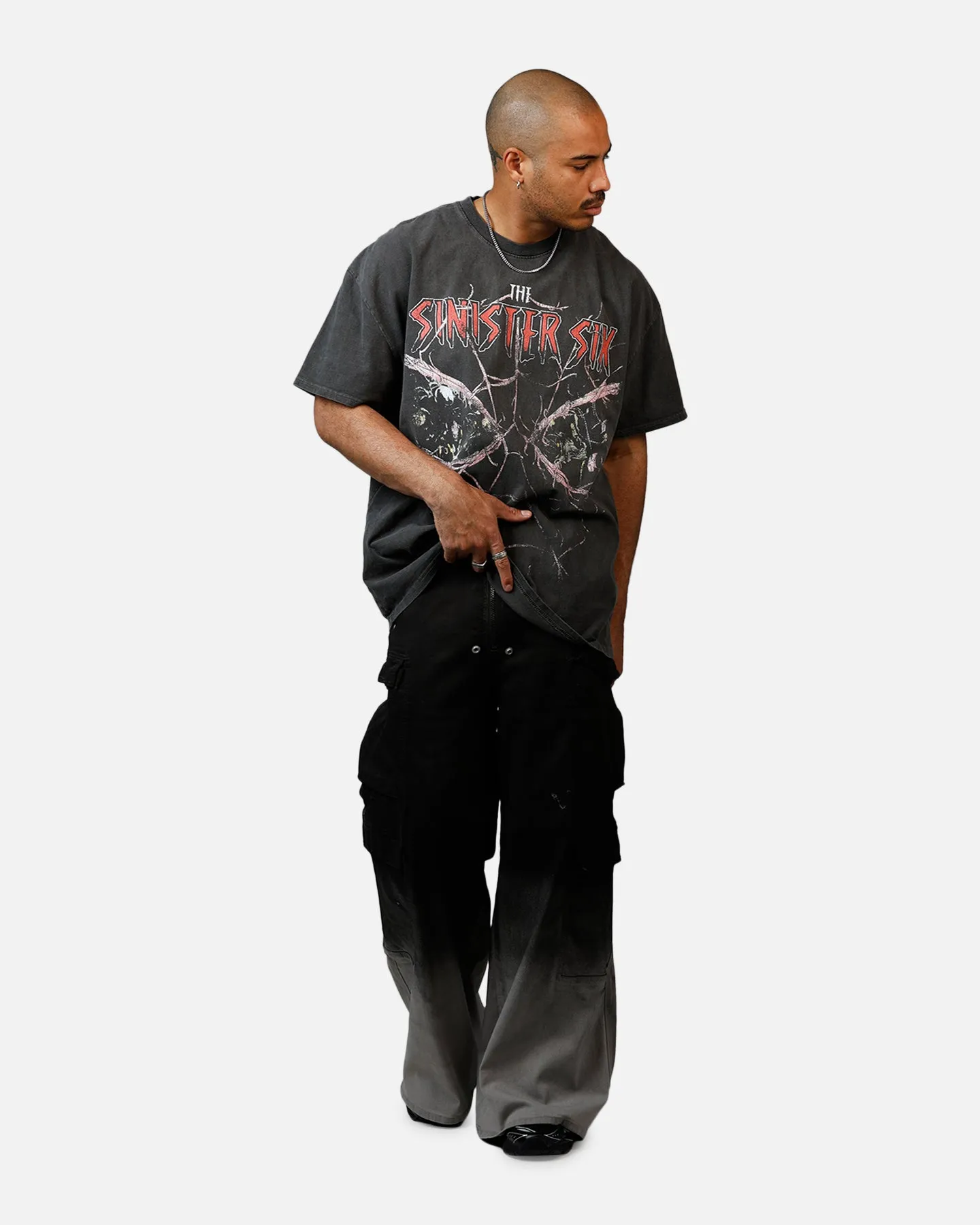 Goat Crew Marvel Sinister Six Through The Eyes Heavyweight T-Shirt Black Wash