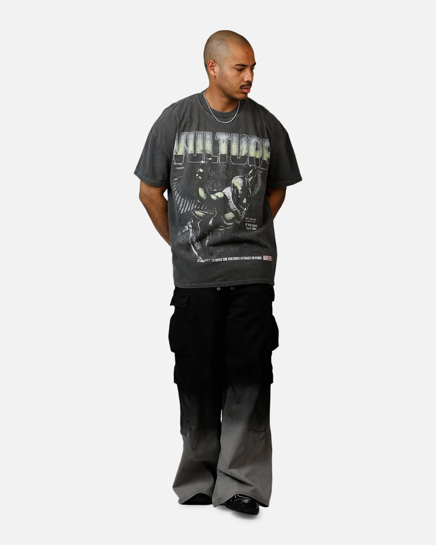 Goat Crew Marvel Sinister Six Vulture Heavyweight T-Shirt Black Wash