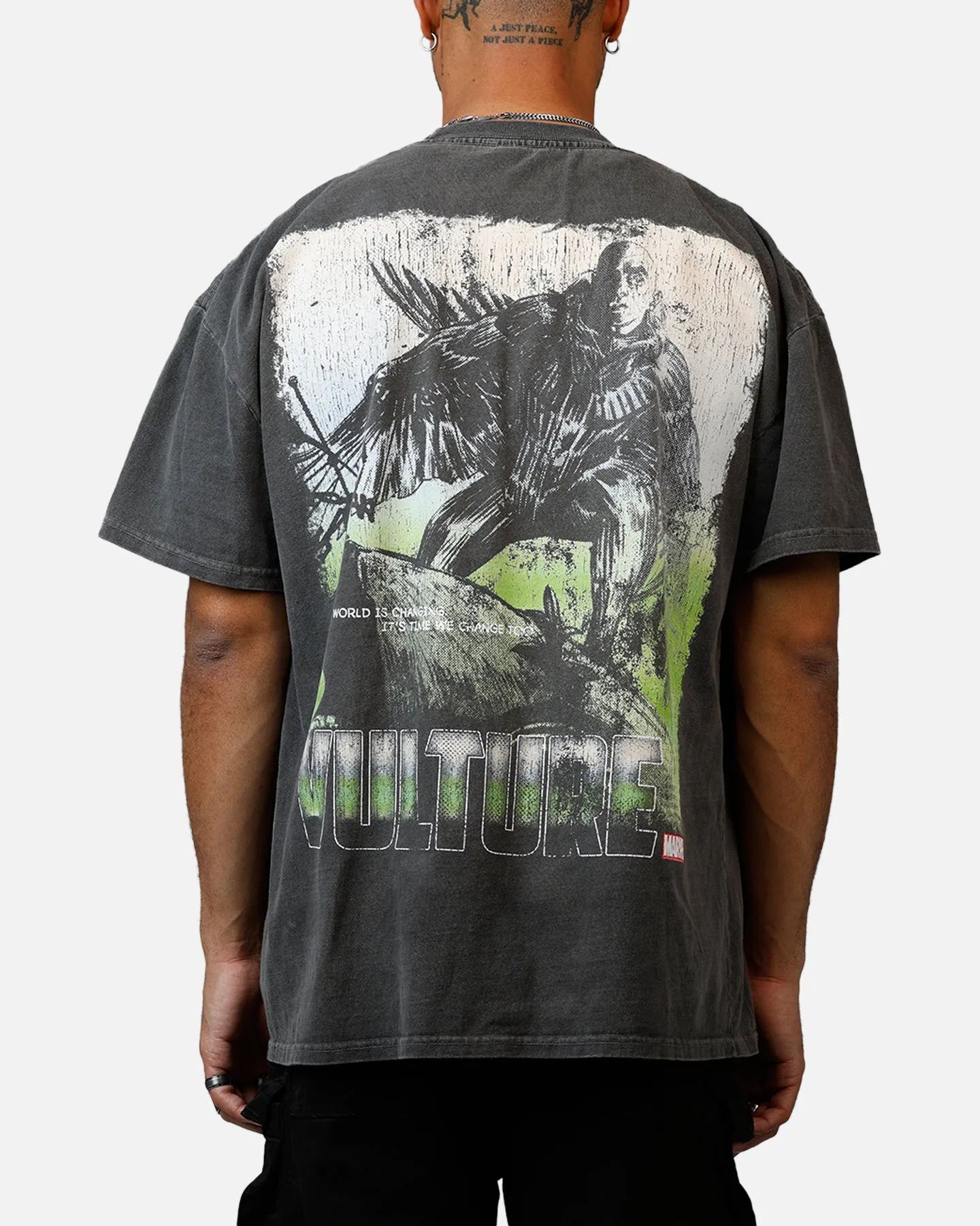 Goat Crew Marvel Sinister Six Vulture Heavyweight T-Shirt Black Wash