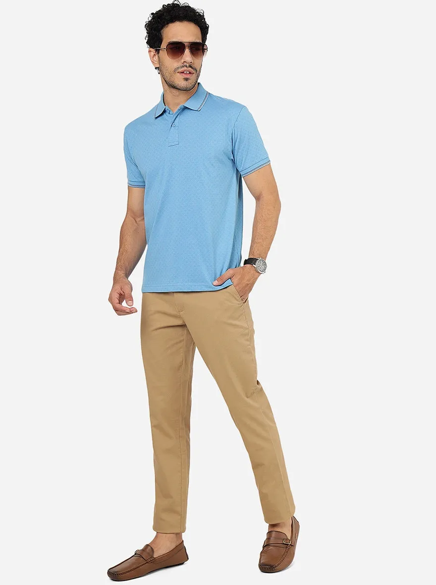 Khakhi Solid Uno Fit Casual Trouser | JadeBlue