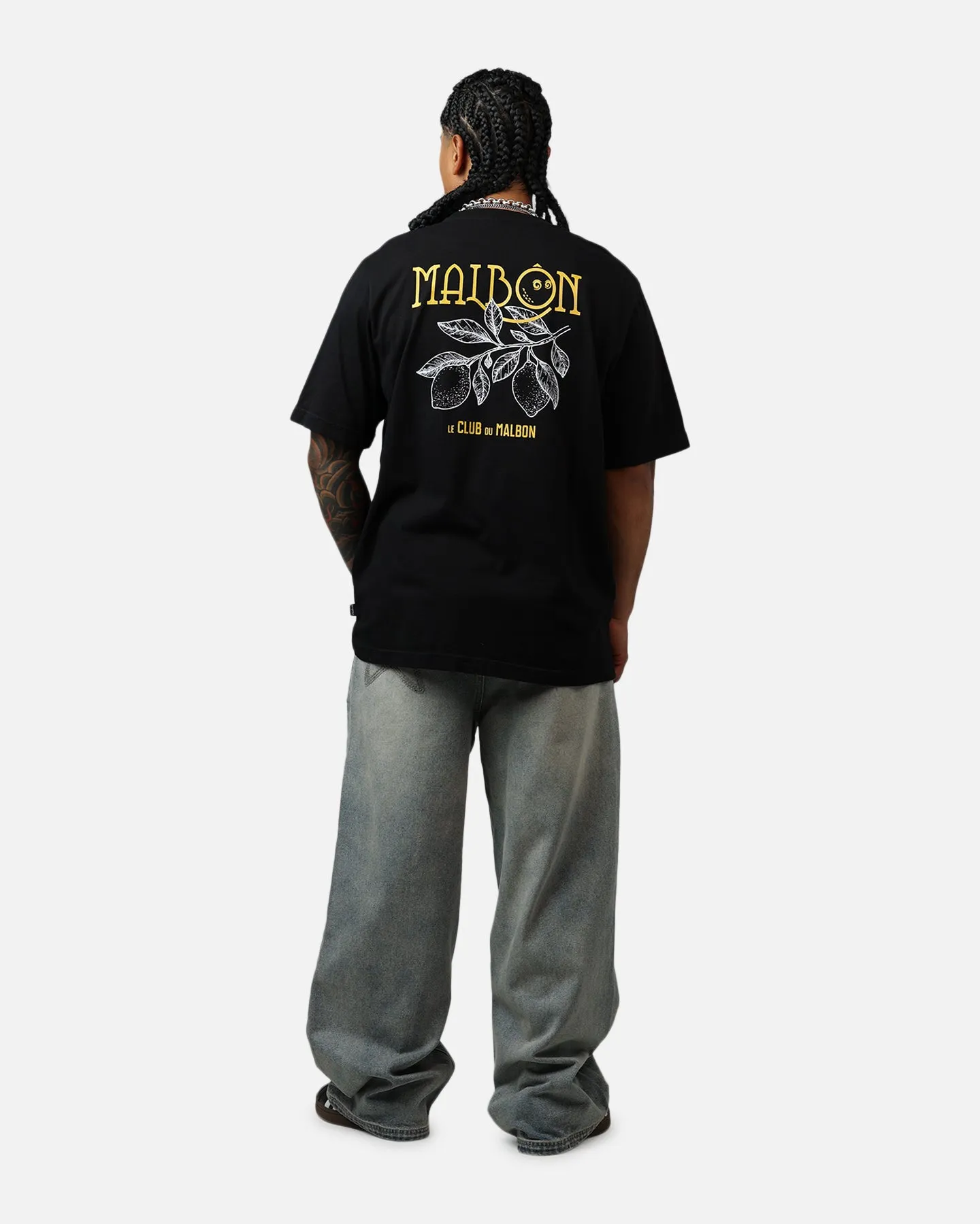 Malbon Citron Pocket T-Shirt Black