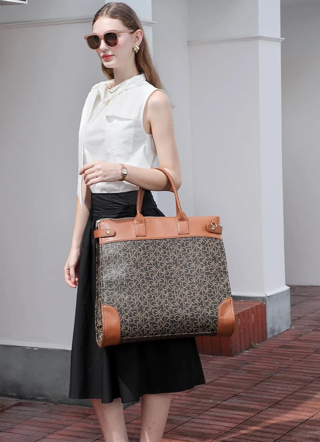 Multipurpose Travel Fashion Garment Bag - Convertible Duffle for Women 2 in 1 Clothing Storage Stylish Suitcase