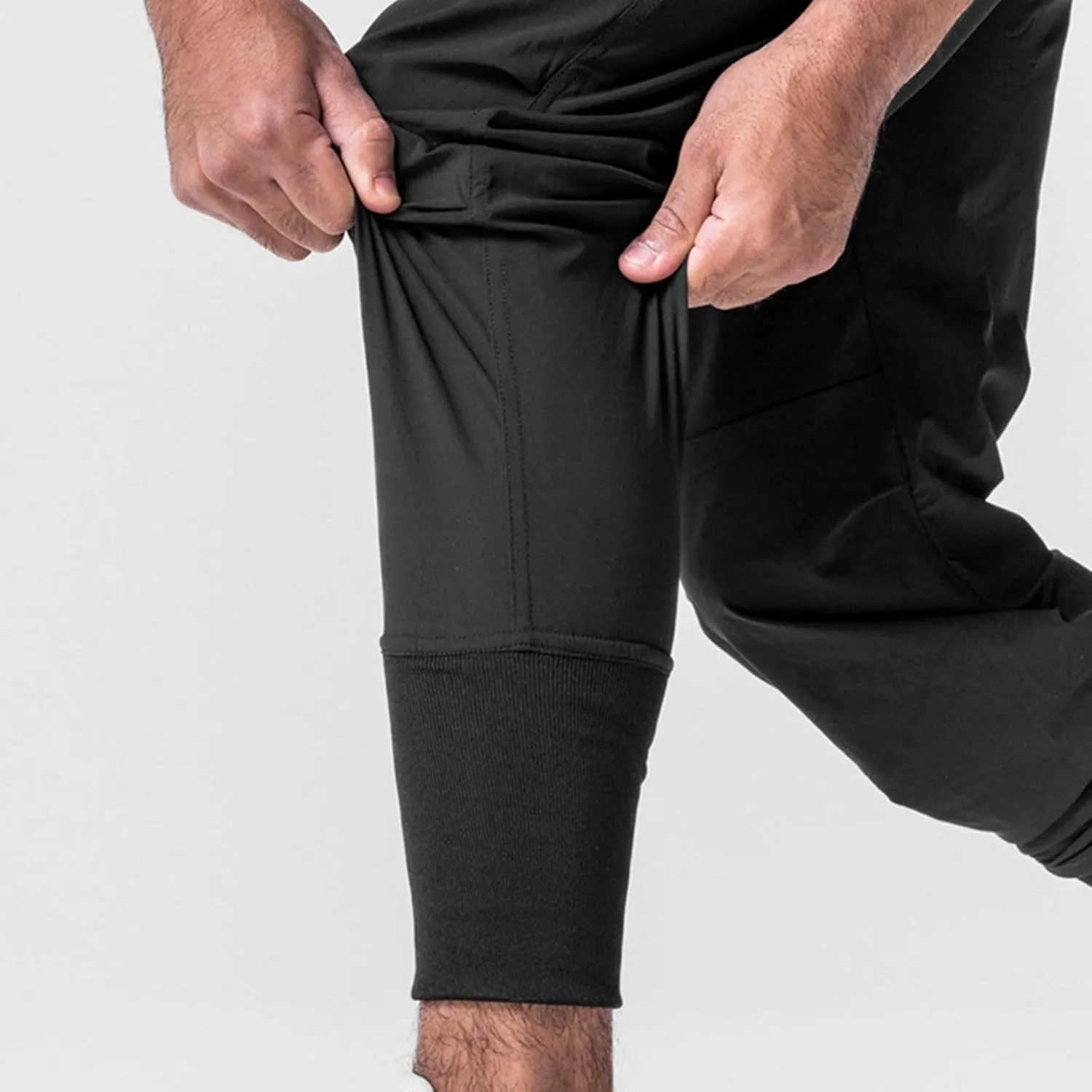 Muscularfit Mens Jogger Pants Drawstring Stretch Quick Drying Solid Hiking Pants Skinny Slacks Tapered Cycling Climbing Pant