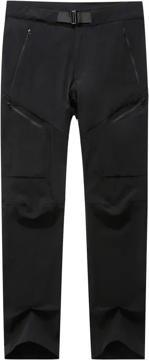 Muscularfit Mens Jogger Pants Drawstring Stretch Quick Drying Solid Hiking Pants Skinny Slacks Tapered Cycling Climbing Pant