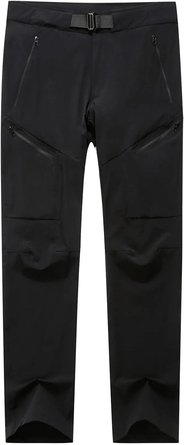 Muscularfit Mens Jogger Pants Drawstring Stretch Quick Drying Solid Hiking Pants Skinny Slacks Tapered Cycling Climbing Pant
