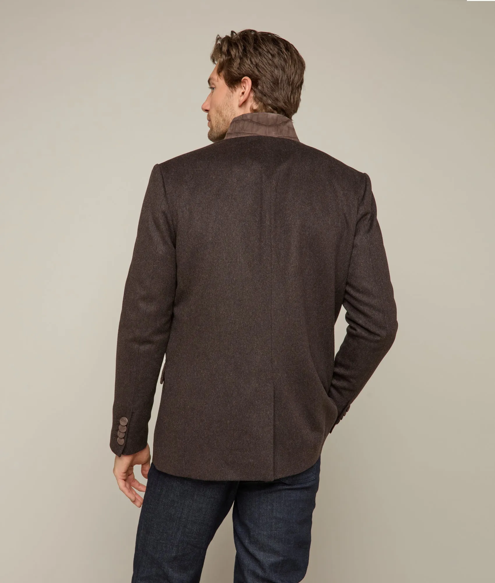 Nile Crocodile Sport Coat :: Grey