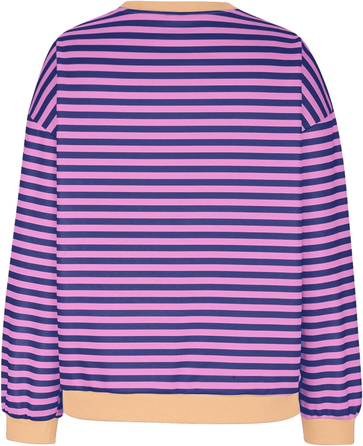 Oversized Sweatshirts for Women Casual Long Sleeve Stripes Sweatshirts Shirts Trendy Crewneck Tops Fall Fashion Clothes