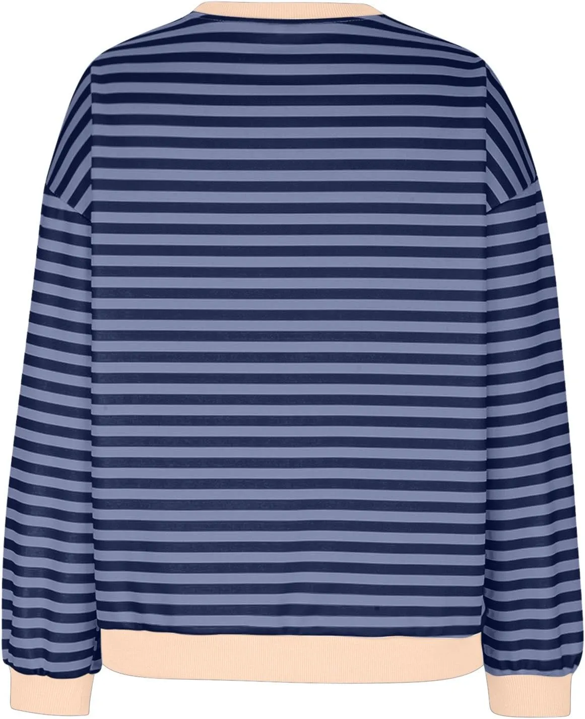 Oversized Sweatshirts for Women Casual Long Sleeve Stripes Sweatshirts Shirts Trendy Crewneck Tops Fall Fashion Clothes