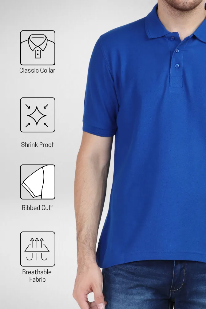 Pack Of 3 Polo T-Shirts Petrol Blue Royal Blue and Navy Blue for Men