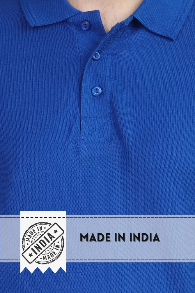 Pack Of 3 Polo T-Shirts Petrol Blue Royal Blue and Navy Blue for Men