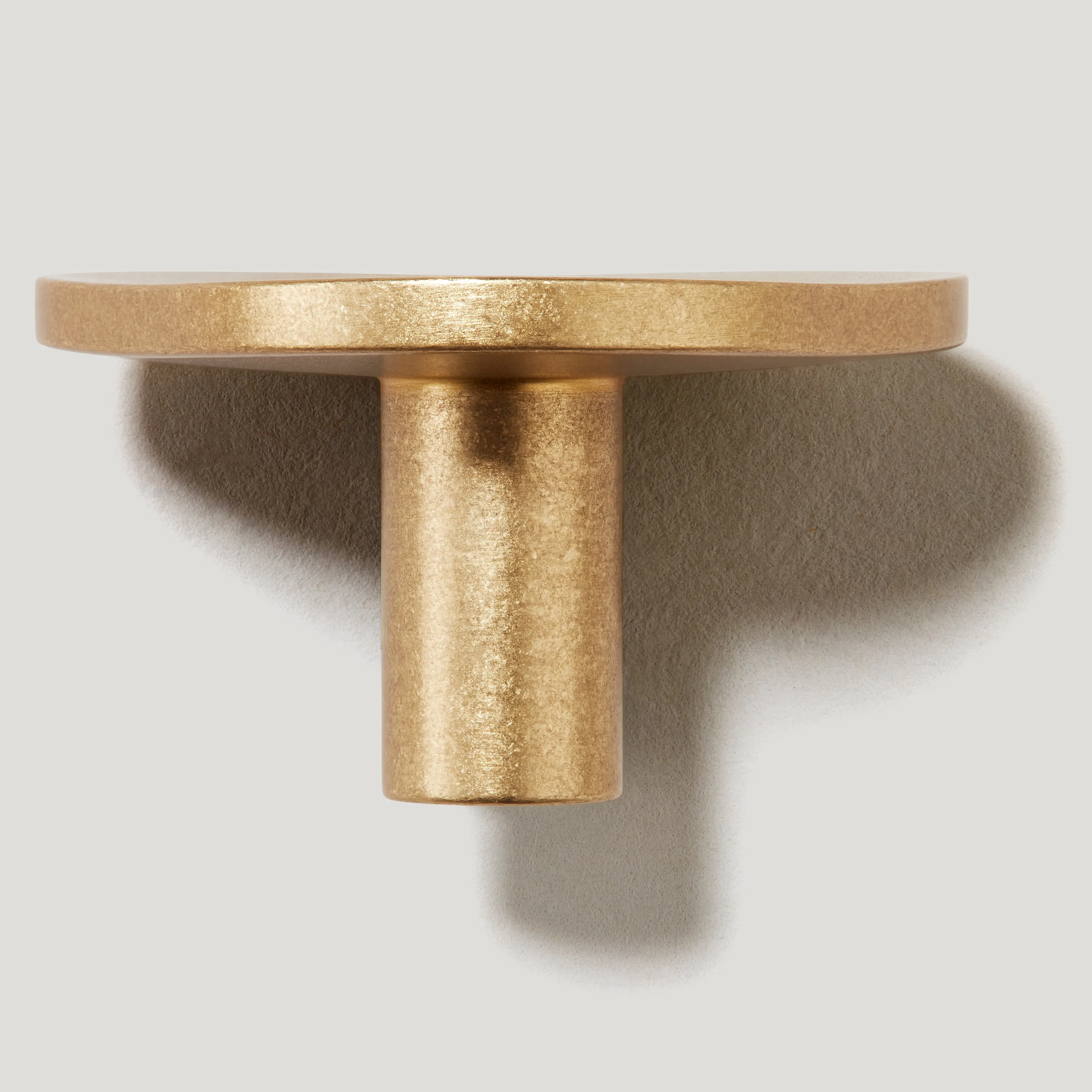 PEBBLE Wooden Wall Mounted Coat Rack - Oak / Aged Brass