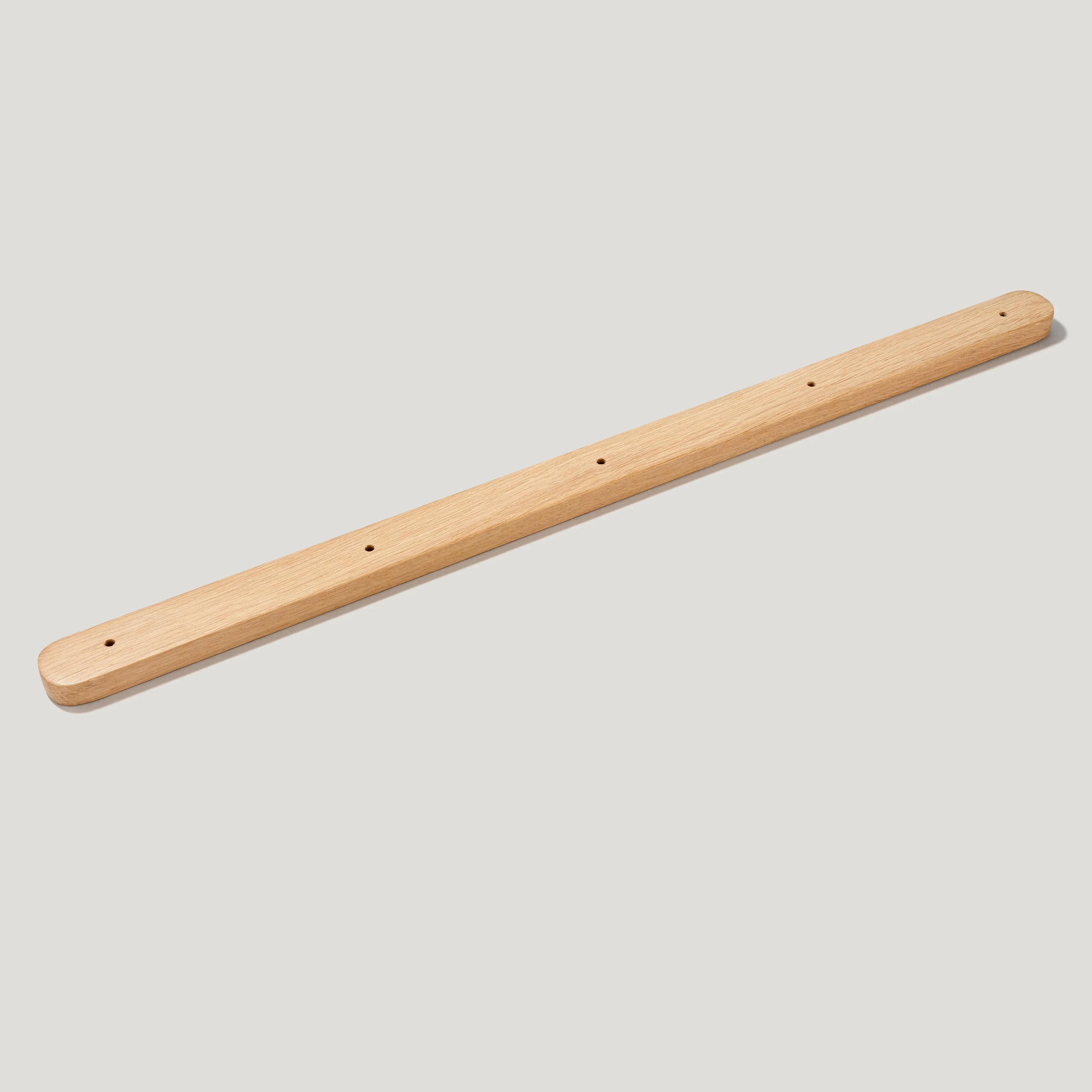 PEBBLE Wooden Wall Mounted Coat Rack - Oak / Aged Brass