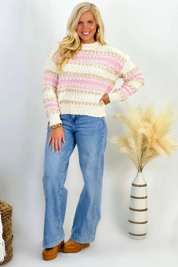 Pink Mix Multi Knit Cozy Sweater