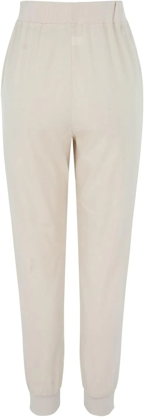 PTOLOCIF Beach Pants for Women,Drawstring Elastic Waist Pants Cotton Linen Tapered Pants Casual Travel Pants Trousers
