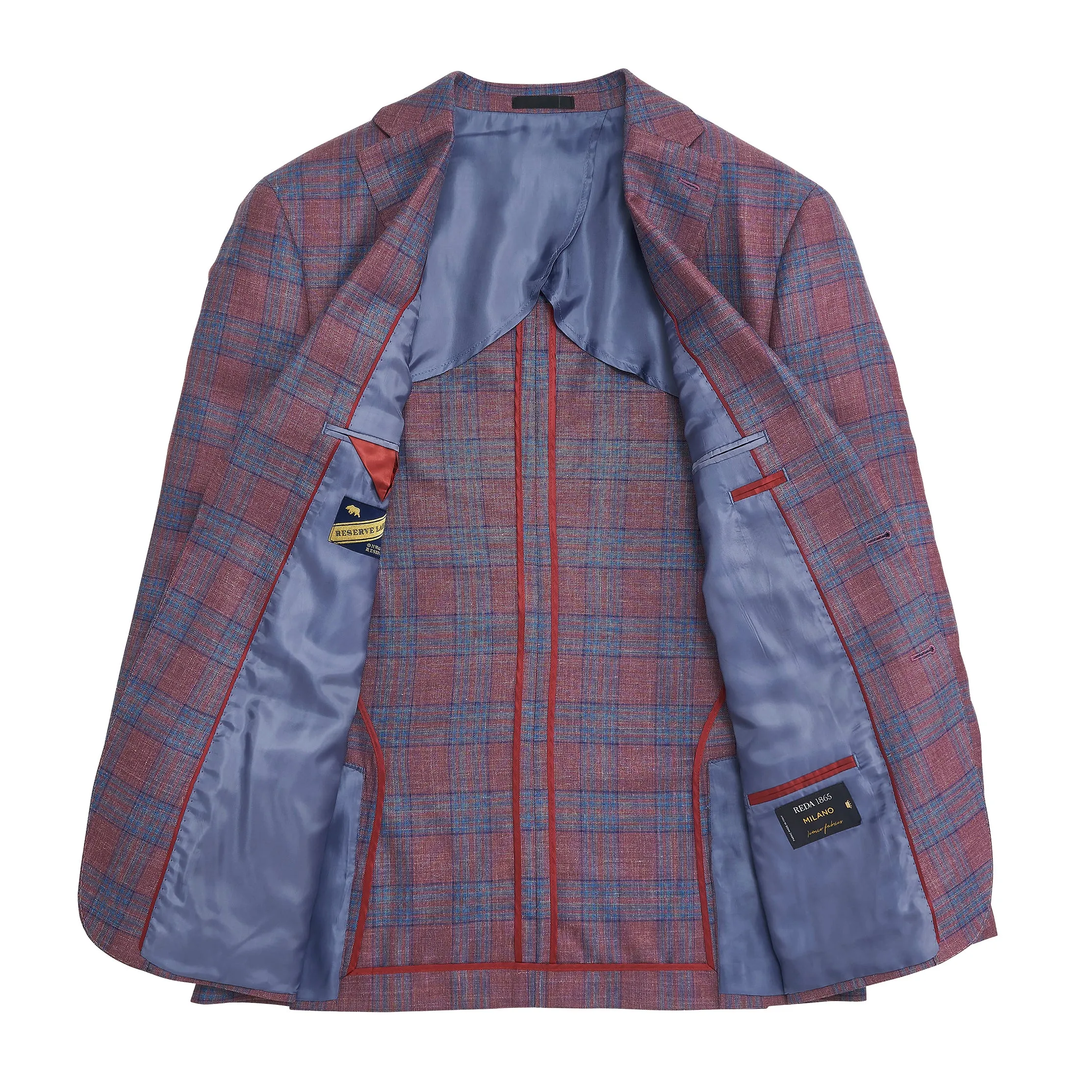 Reda Barberry Plaid Sport Coat