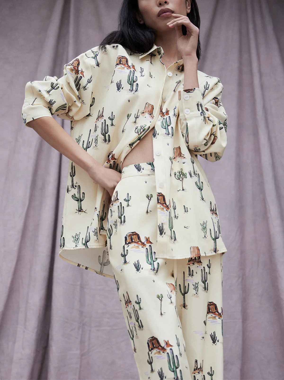 Romina Joshua Tree Print Trousers