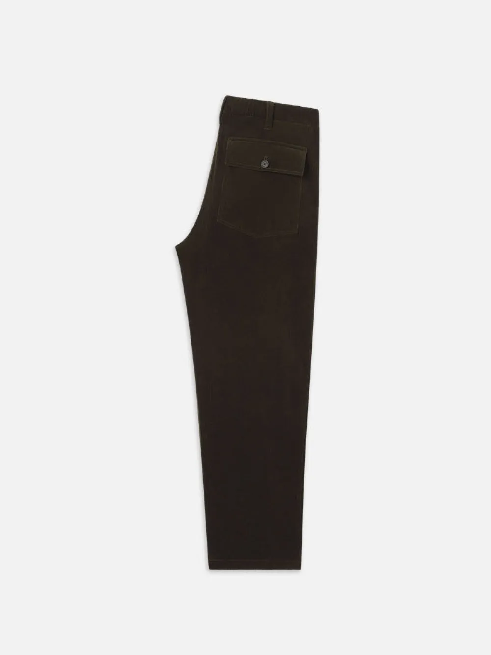 Soft Corduroy Pants -- Dark Olive
